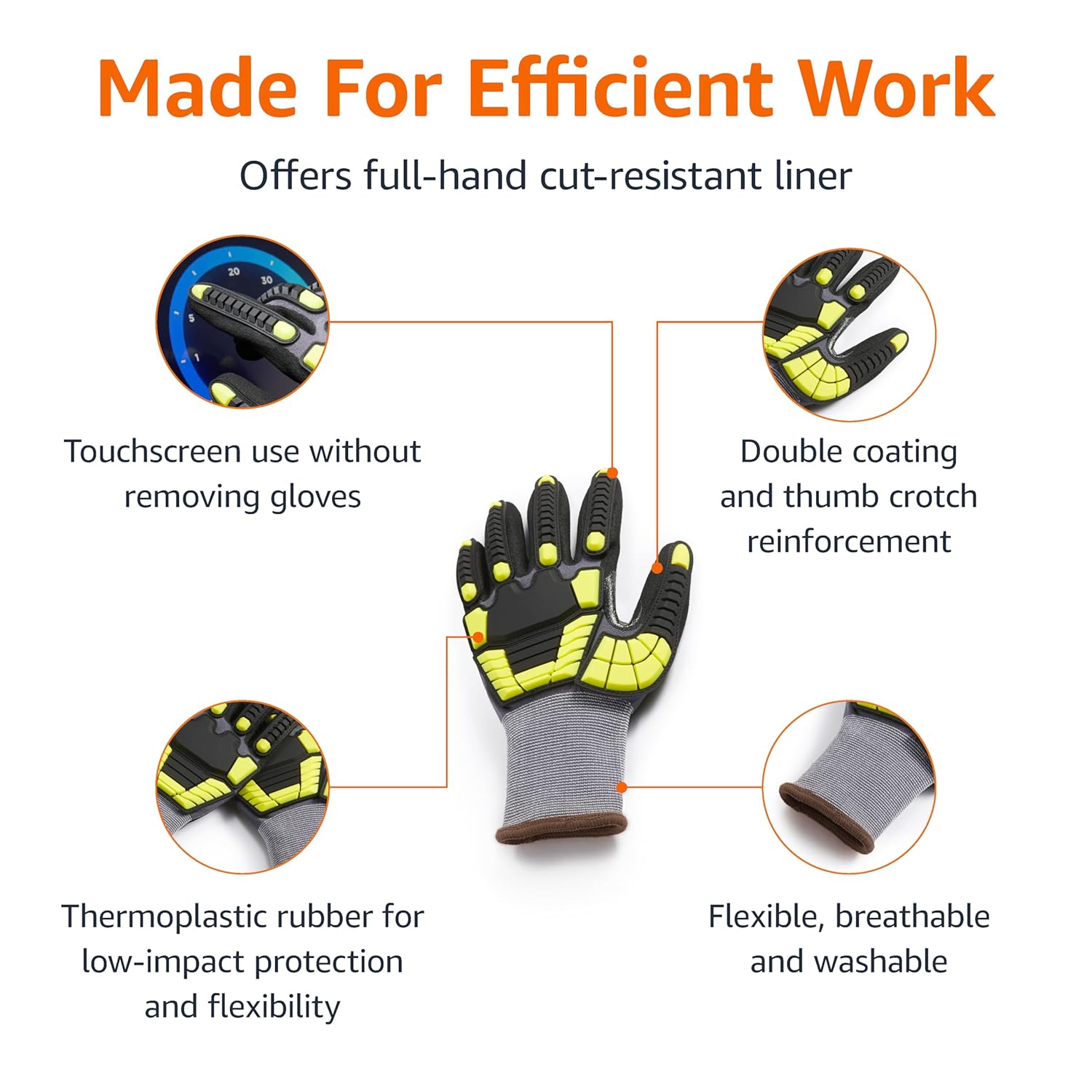 Thumbnail 1 de Amazon Basics Cut Level A1 Gloves 120 pairs 🧤