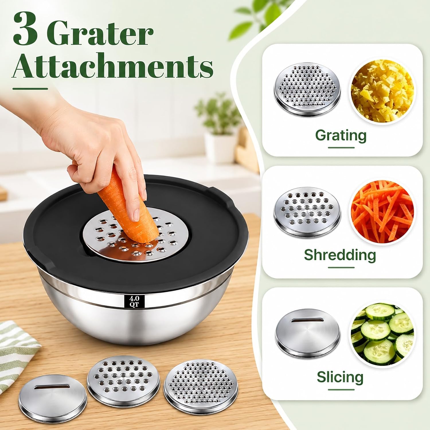 Detalle de Boskermeal Stainless Steel Mixing Bowls