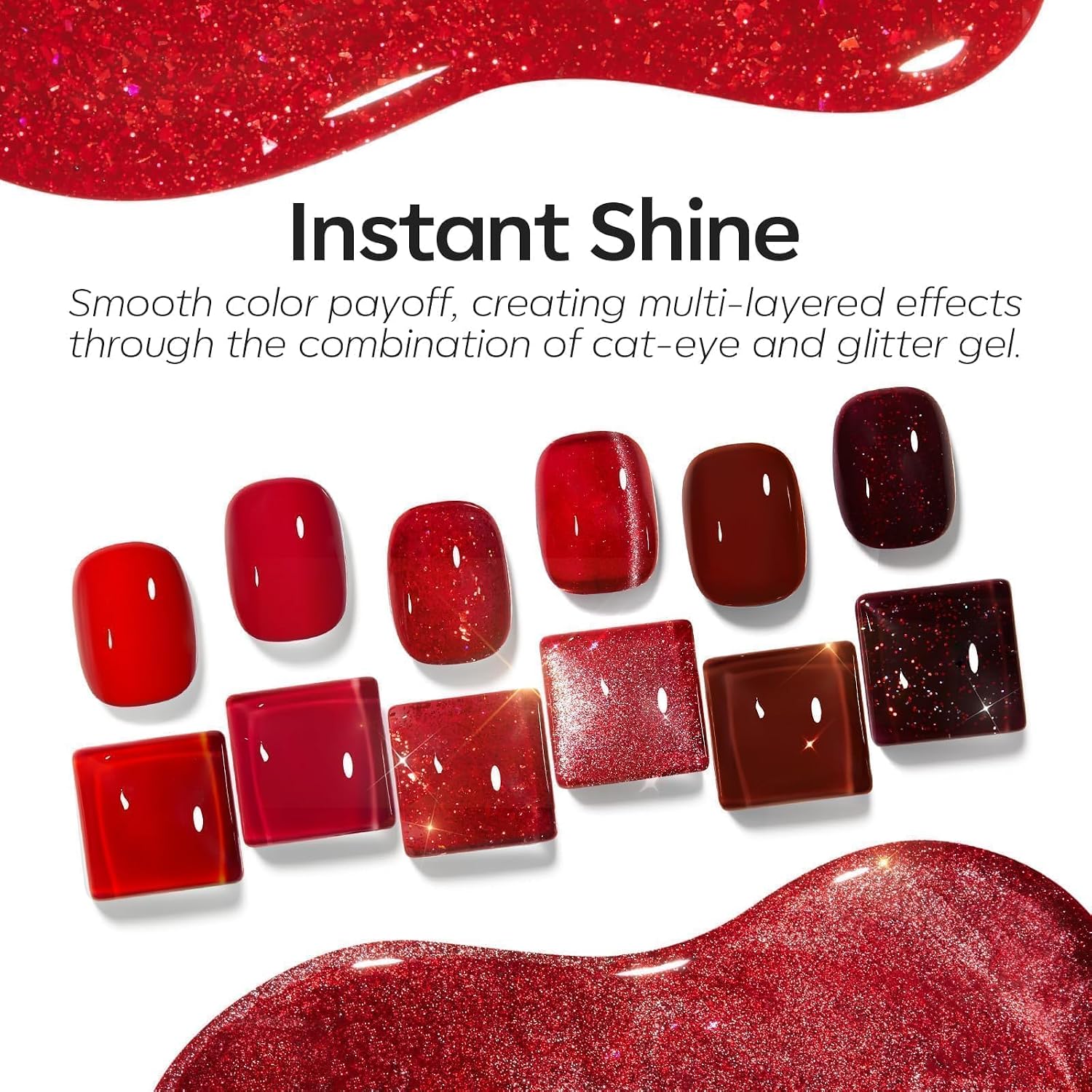 Thumbnail 6 de modelones Red Gel Nail Polish 6 Colors 💅