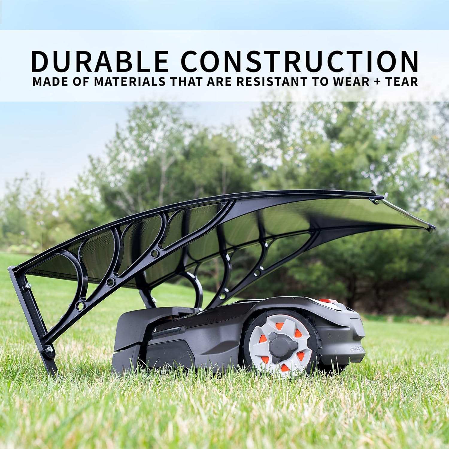 Thumbnail 3 de Life Finds Outdoor shade cover for robotic lawn mowers (portable polycarbonate canopy, black)