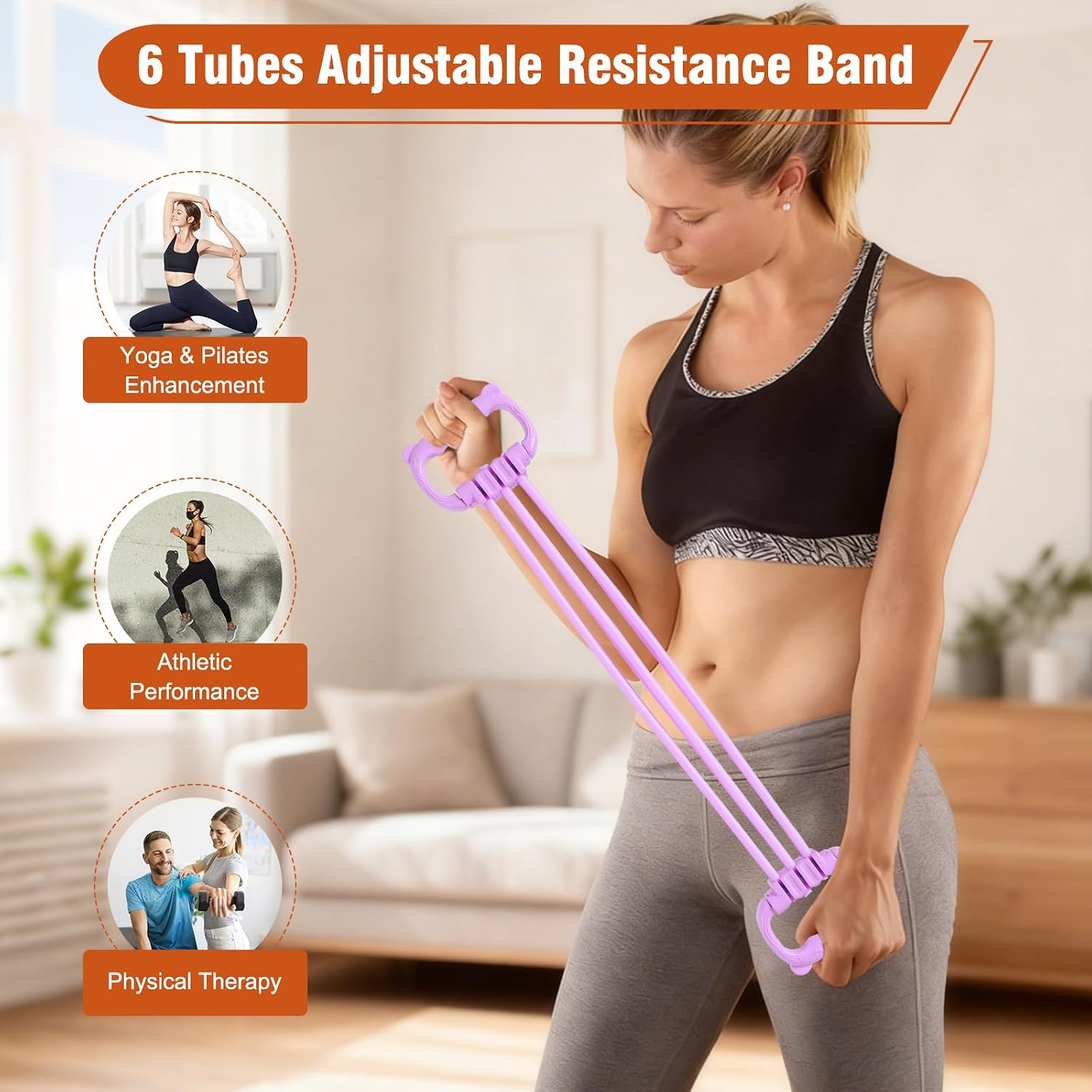 Thumbnail 5 de Muuruu Pilates Ring Set Kit with 14-Inch Ring, Ball, Bands and Weights