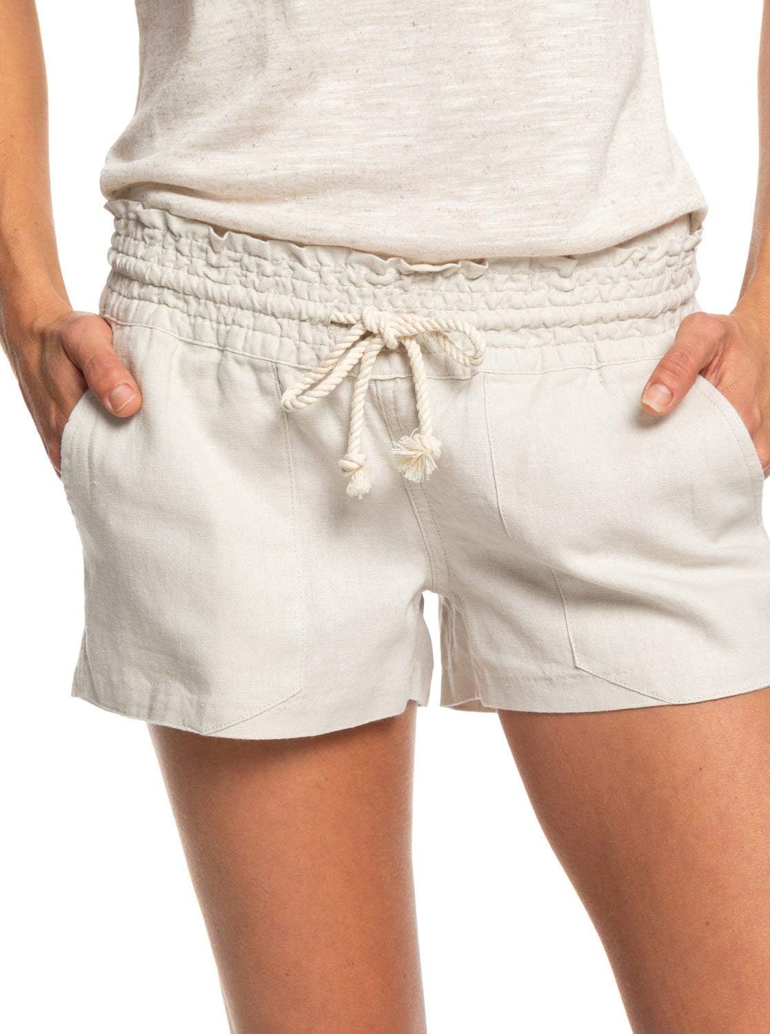 Thumbnail 3 de Roxy Women's Oceanside Beach Short: Lightweight Linen Blend Comfort for Beachwear and Beyond