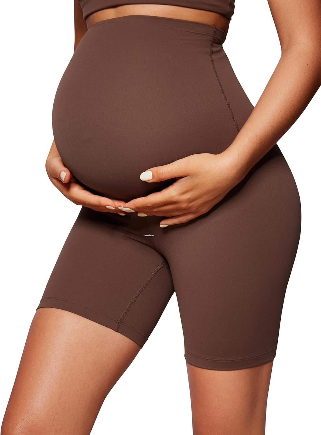Detalle de CRZ YOGA Donna Butterluxe maternità pantaloncini sopra la pancia per yoga e corsa, Allenamento