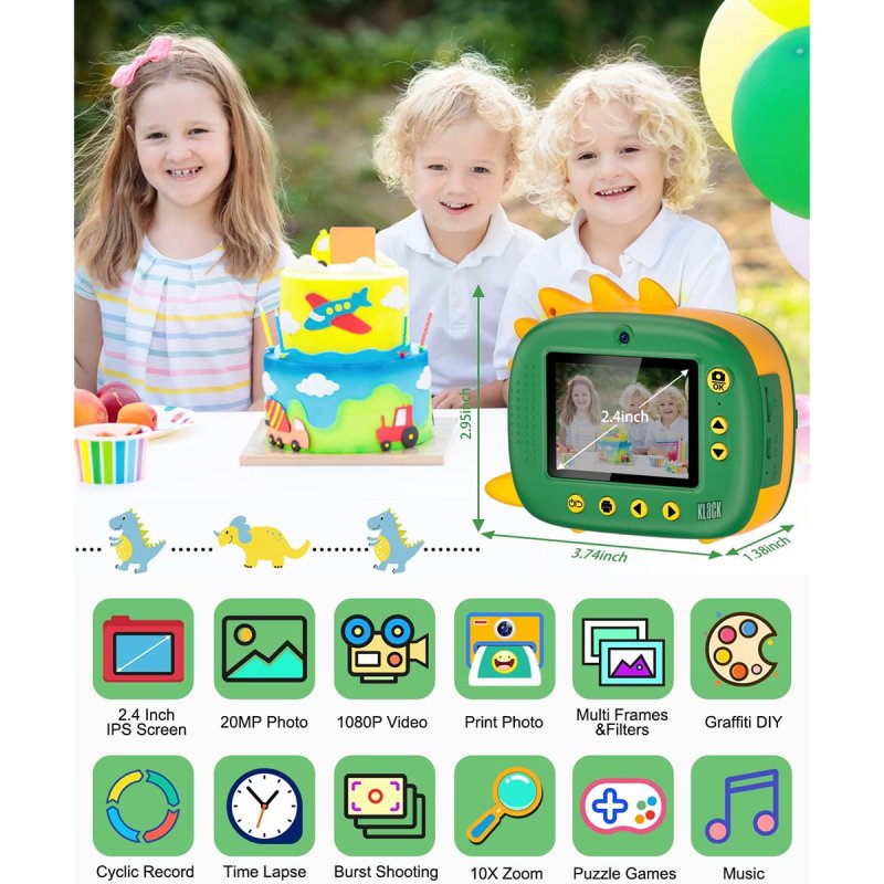 Thumbnail 3 de Klack Cámara Instantánea 12MP 2" para niños 3–12 años Verde