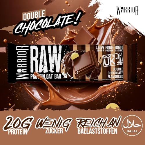 Thumbnail 3 de Warrior Raw Proteinriegel 12 × 75 g – Doppelte Schokolade