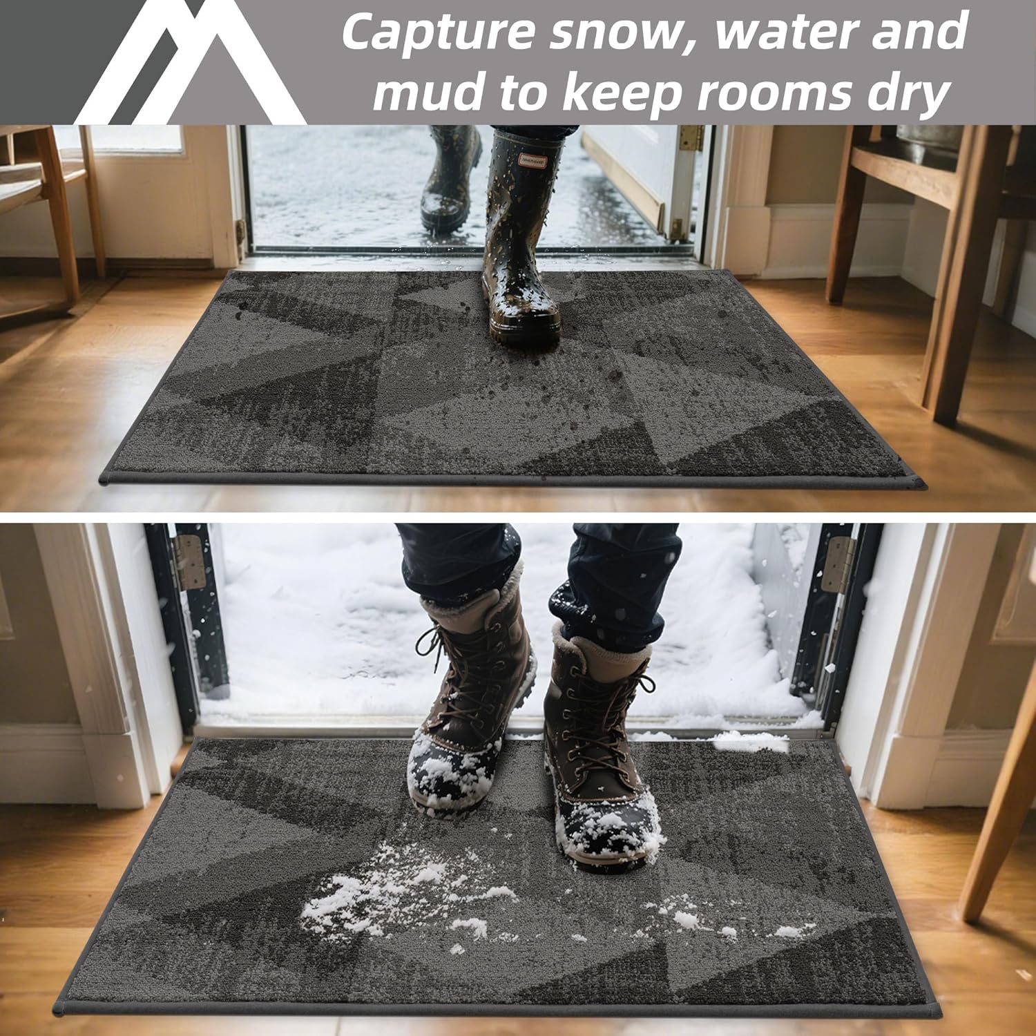 Detalle 2 de COSY HOMEER Entryway Doormat 20"x32" gray 🧻