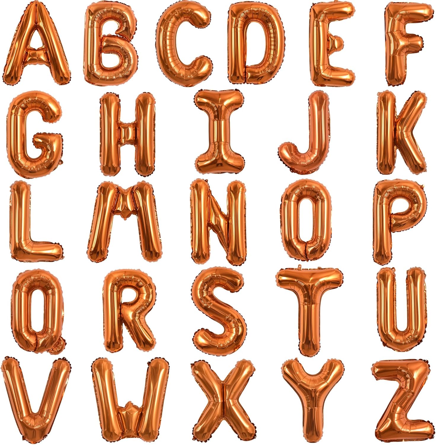 Thumbnail 6 de TONIFUL 52-Piece 16-Inch Silver A–Z Letter Balloons (Mylar Foil) for DIY Personalized Phrases