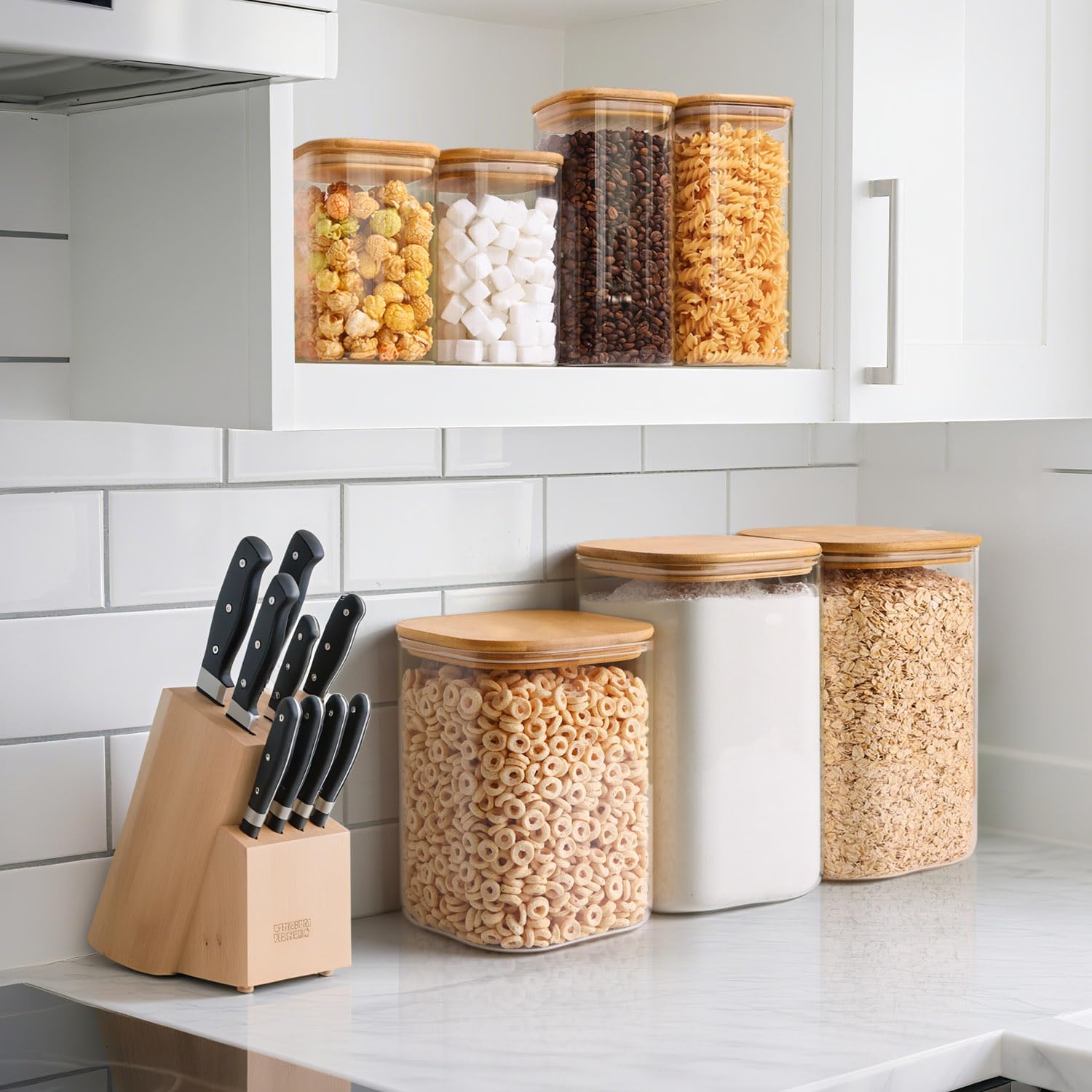Detalle 2 de ComSaf 3.6 Qt Glass Food Storage Containers, Set of 2