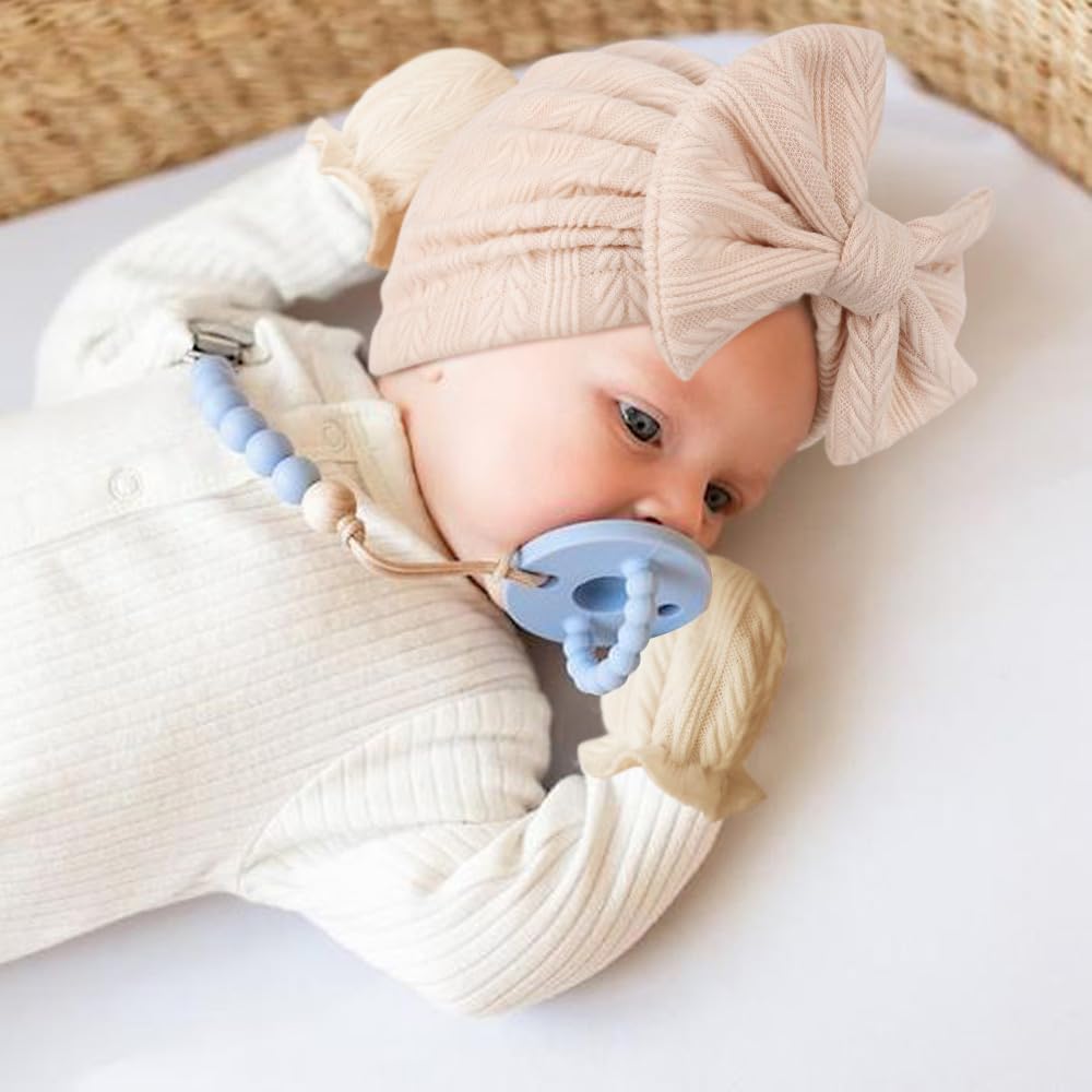Thumbnail 5 de DRESHOW Newborn Hats Mittens Set: Soft Cotton Hospital Hat and Scratch-Prevention Mittens (0–6 Months)