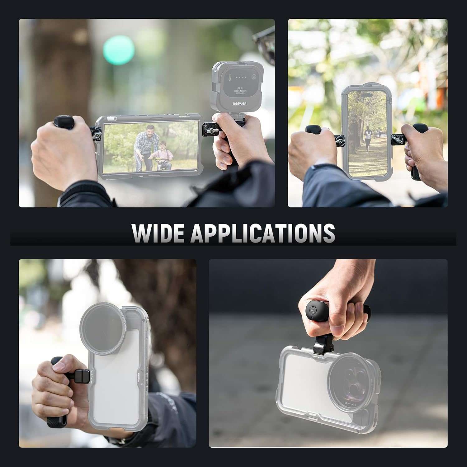 Thumbnail 6 de Neewer PA045E Side Handle with Bluetooth Remote Shutter for 2nd Gen Phone Cages