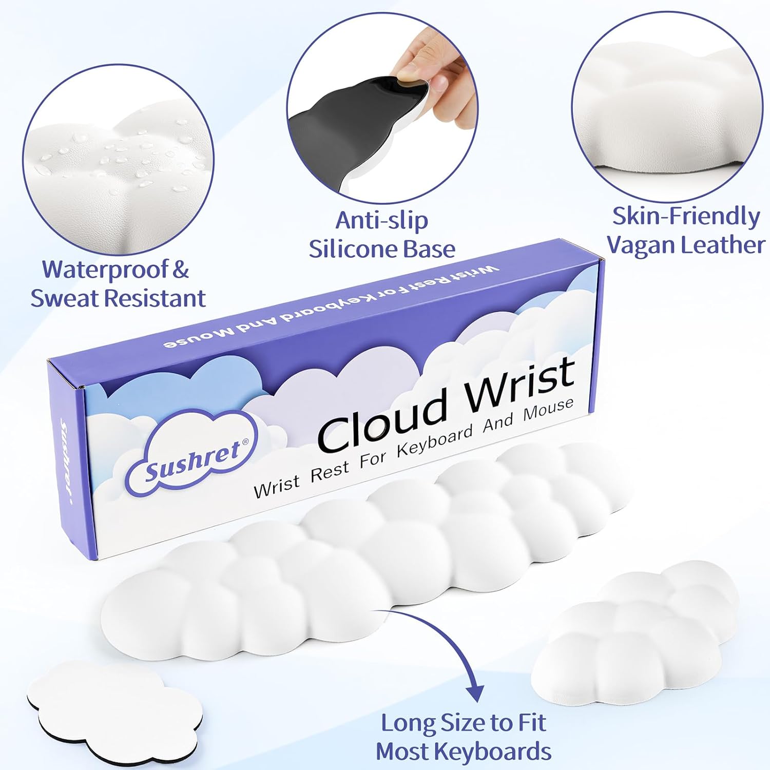 Thumbnail 4 de Sushret Cloud Wrist Rest 1pc for keyboard ๐ฑ