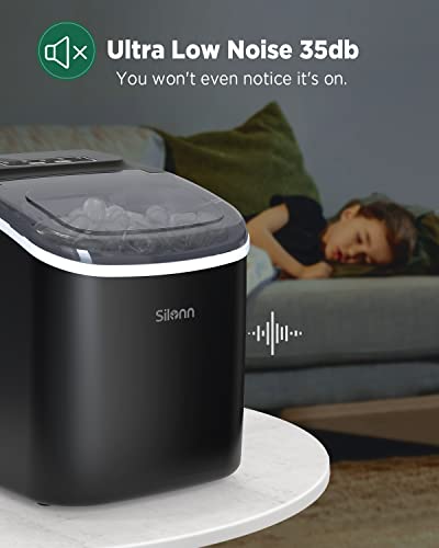 Detalle de Silonn Ice Maker Countertop: Portable 9-Bullet Ice Cubes in 6 Minutes