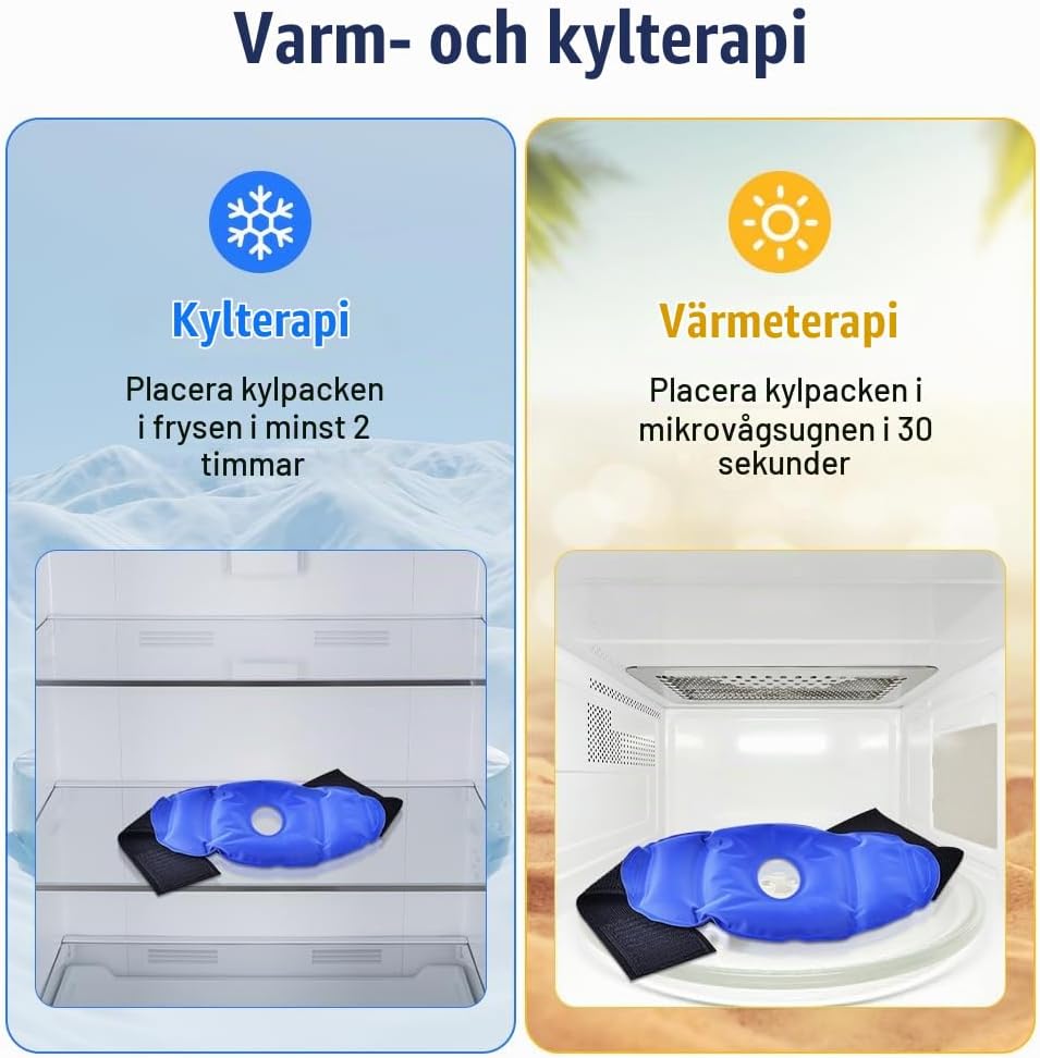 Detalle 1 de ACWOO knäkompress i gel för varm- och kylbehandling, återanvändbar