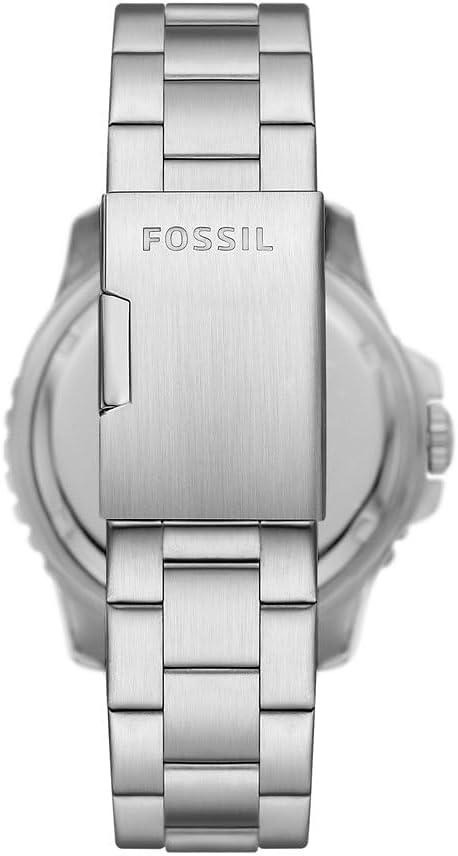 Thumbnail 1 de Fossil Montre GMT bleue pour homme : boîtier acier 46 mm, quartz et bracelet inox ou silicone