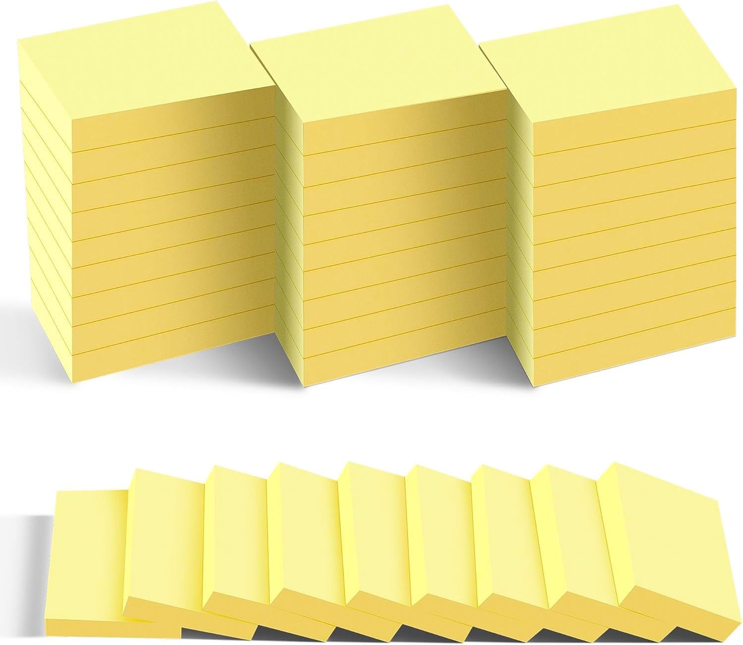 Thumbnail 6 de YEECOK Haftnotizen 76 x 76 mm, gelbe Post-its (16 Blöcke à 75 Blatt, 1.200 Blatt)