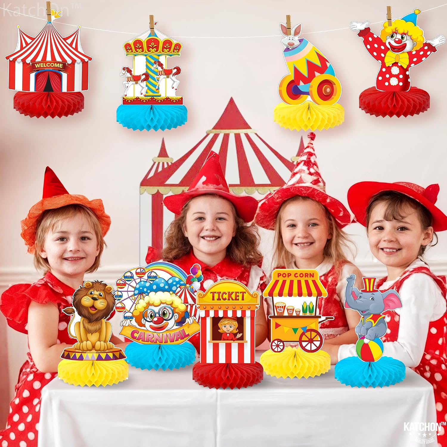 Thumbnail 6 de Carnival Centerpieces for Tables - Pack of 9 by KatchOn