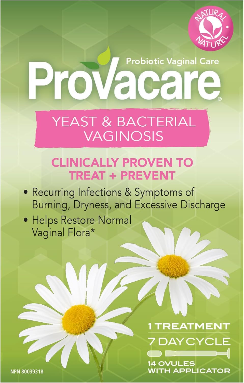 Detalle de Provacare F5200 Probiotic Vaginal Ovules, 14-Count, 7-Day Treatment