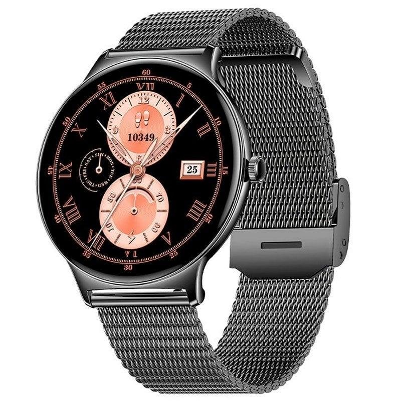 Detalle de Cool Ultrathin Smartwatch (AMOLED) Negro con 2 Correas – Llamadas, Salud y Deporte