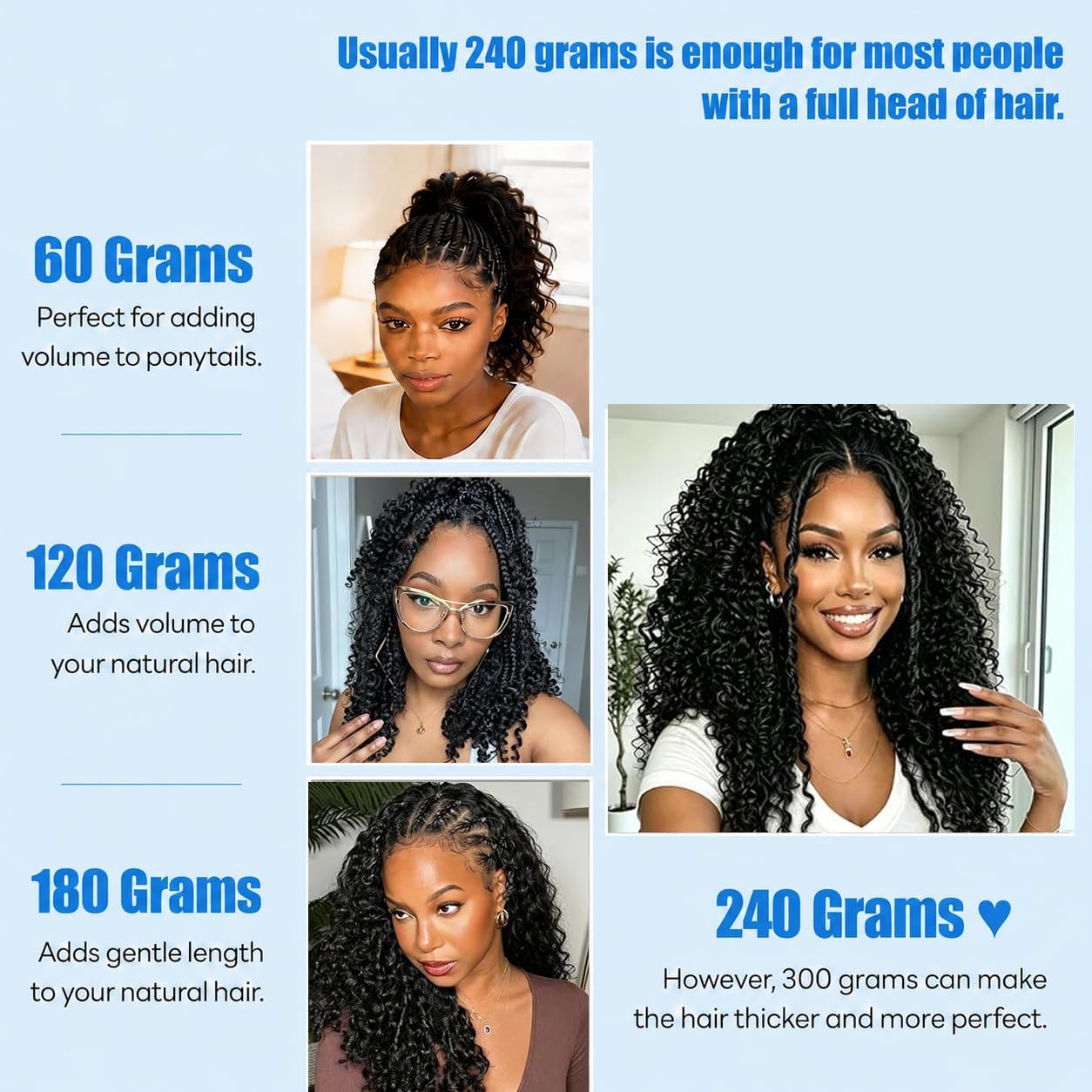 Thumbnail 5 de FALEMEI Burmese Curly Crochet Human Hair, 18-Inch, 60 g, #4/27