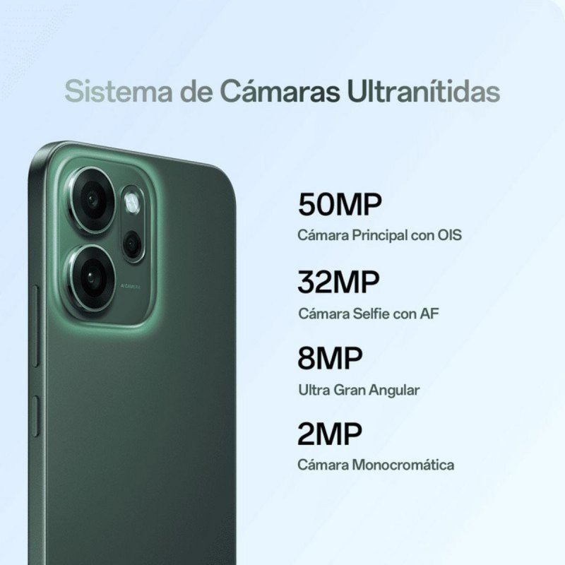 Detalle de OPPO Reno14 F 5G smartphone 6,57" AMOLED 256GB