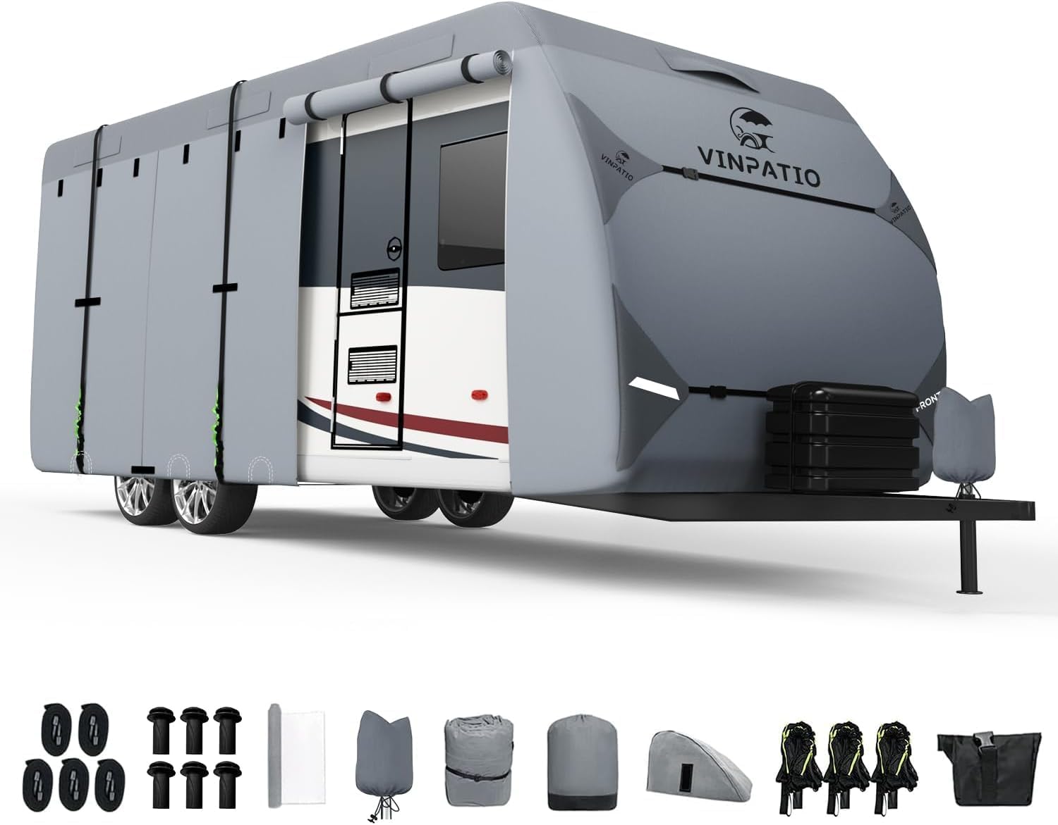 Detalle de VINPATIO RV Cover 20-22ft: 7-Layer Heavy Duty RV & Trailer Cover
