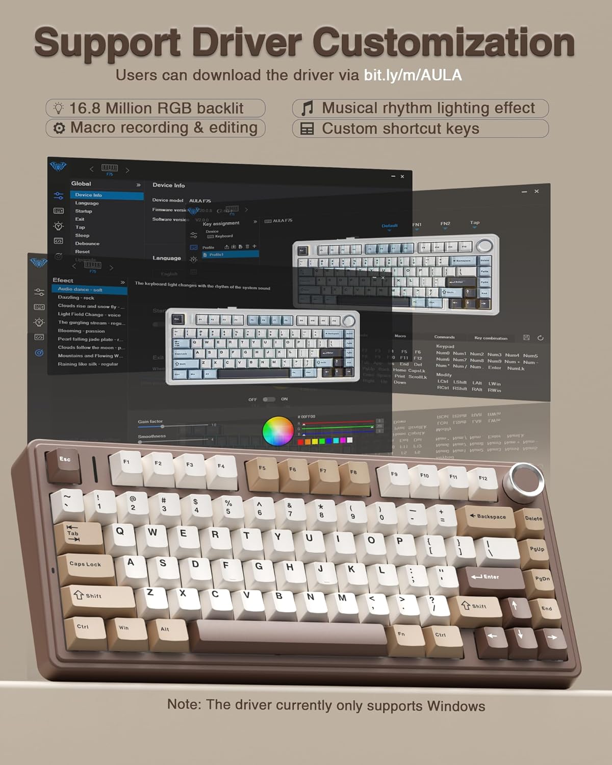 Thumbnail 6 de AULA F75 75% Wireless Mechanical Keyboard Review
