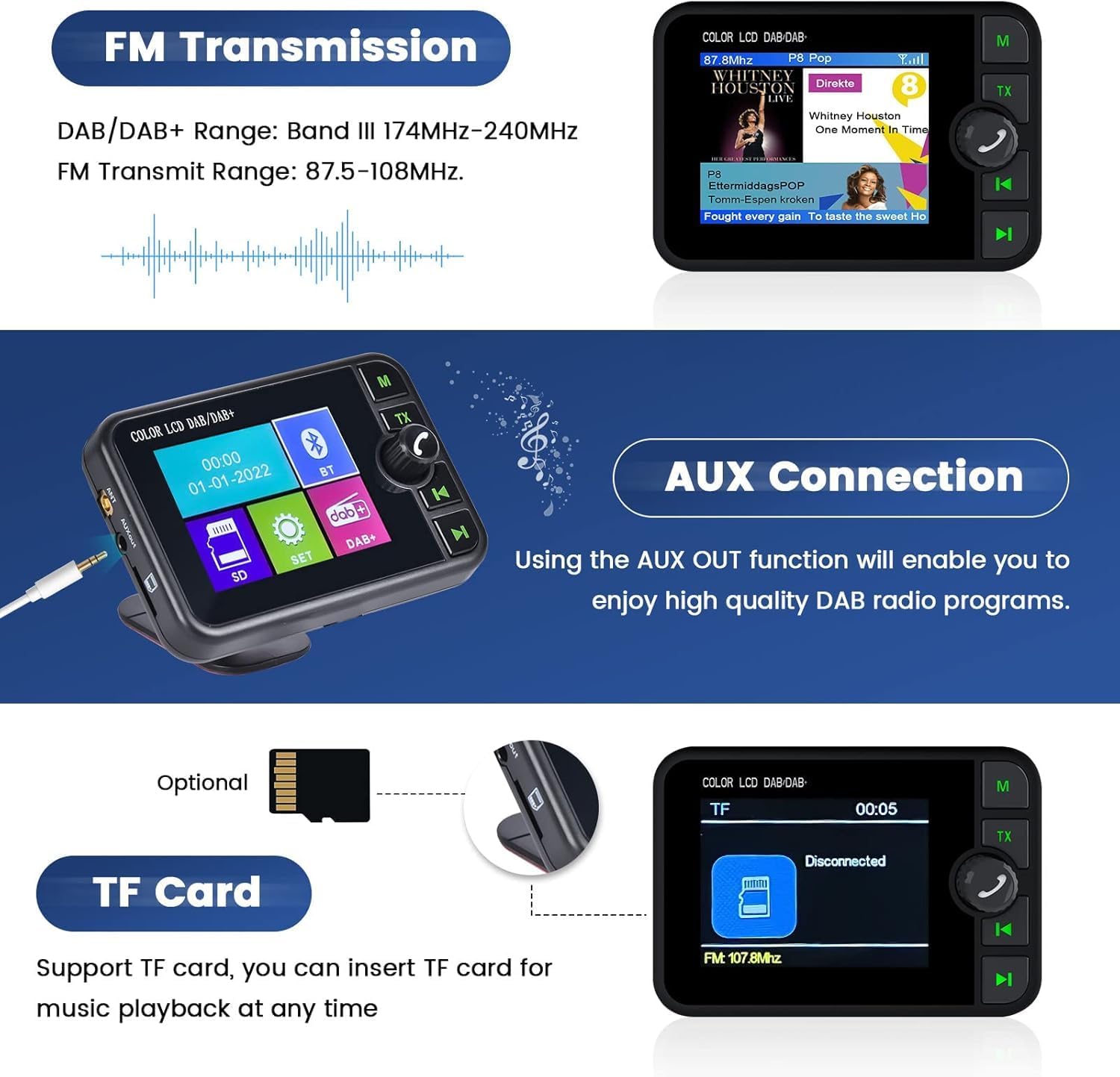 Detalle 2 de Hikity Radio DAB 2,4"