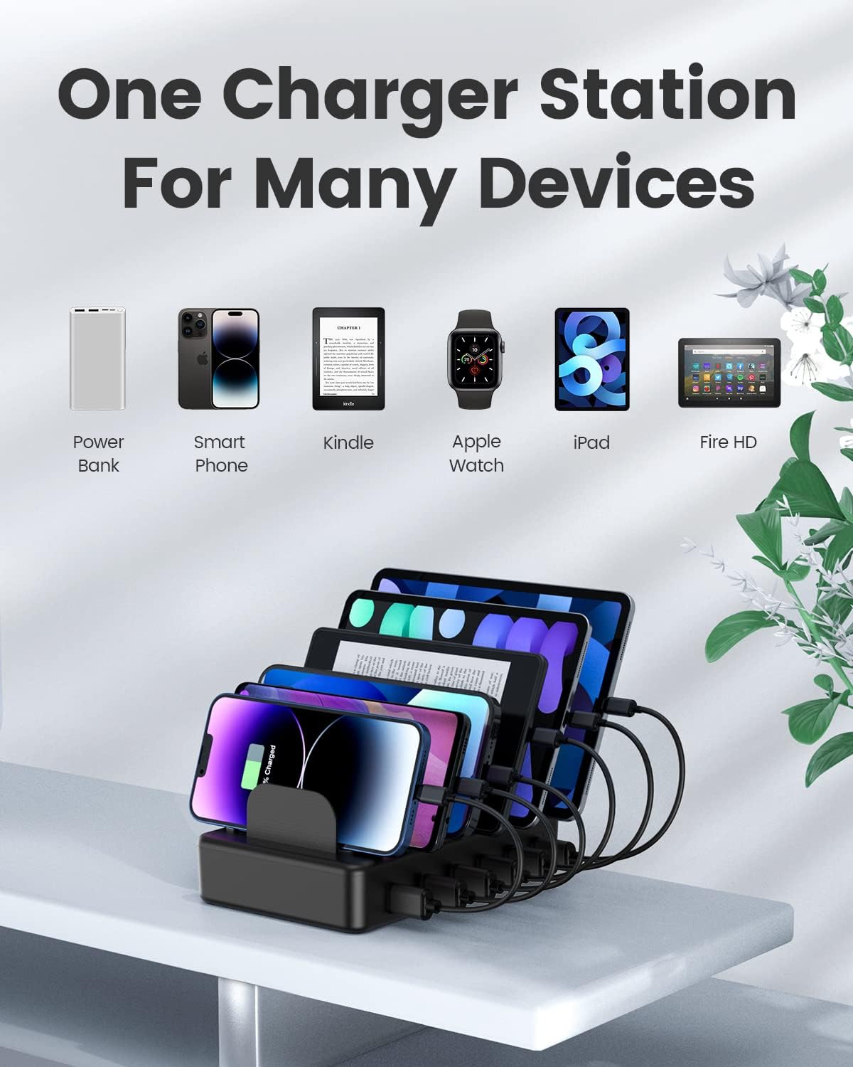 Thumbnail 3 de Creative Design 50W 6-Port Charger Station