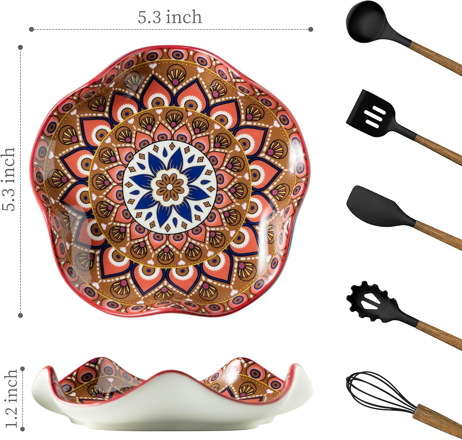 Detalle 2 de Miamolo Ceramic Spoon Rest, 5.3-Inch