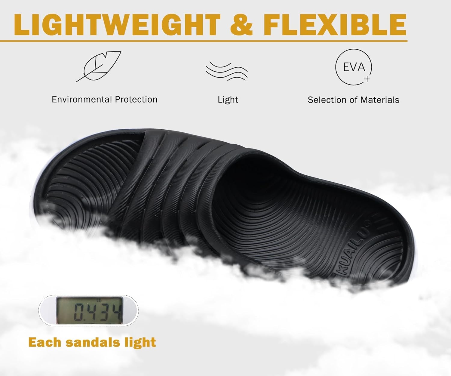 Thumbnail 1 de KuaiLu Womens Recovery Sandals 1.75in Cushion