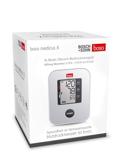 Thumbnail 1 de BOSCH + SOHN boso medicus X – Oberarm-Blutdruckmessgerät mit Ein-Knopf-Bedienung, großes Display und Arrhythmie-Erkennung