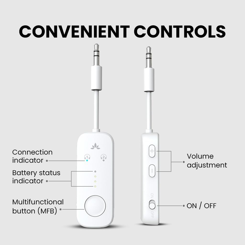 Thumbnail 4 de Avantree Relay Airplane Bluetooth 5.3 Adapter (3.5mm AUX) with Qualcomm aptX Adaptive