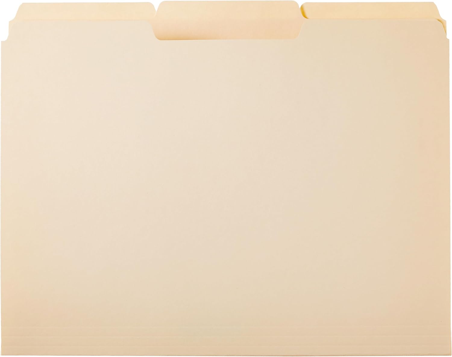 Detalle de Amazon Basics Sturdy File Folders with Reinforced Tabs (1/3-Cut) - Manila, 100-Pack