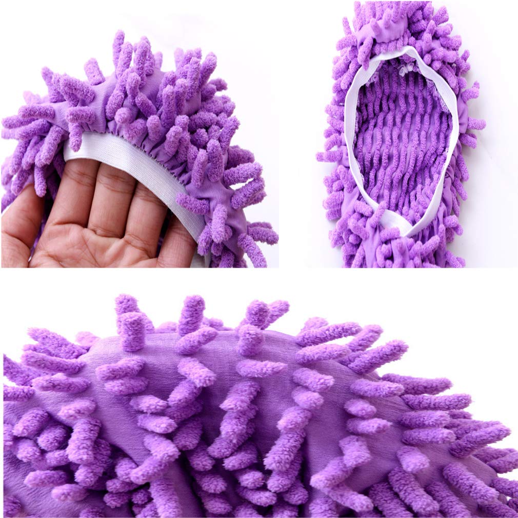 Detalle de Tamicy NARF5_02215 Microfiber Mop Slippers, Washable 5-Pair Set