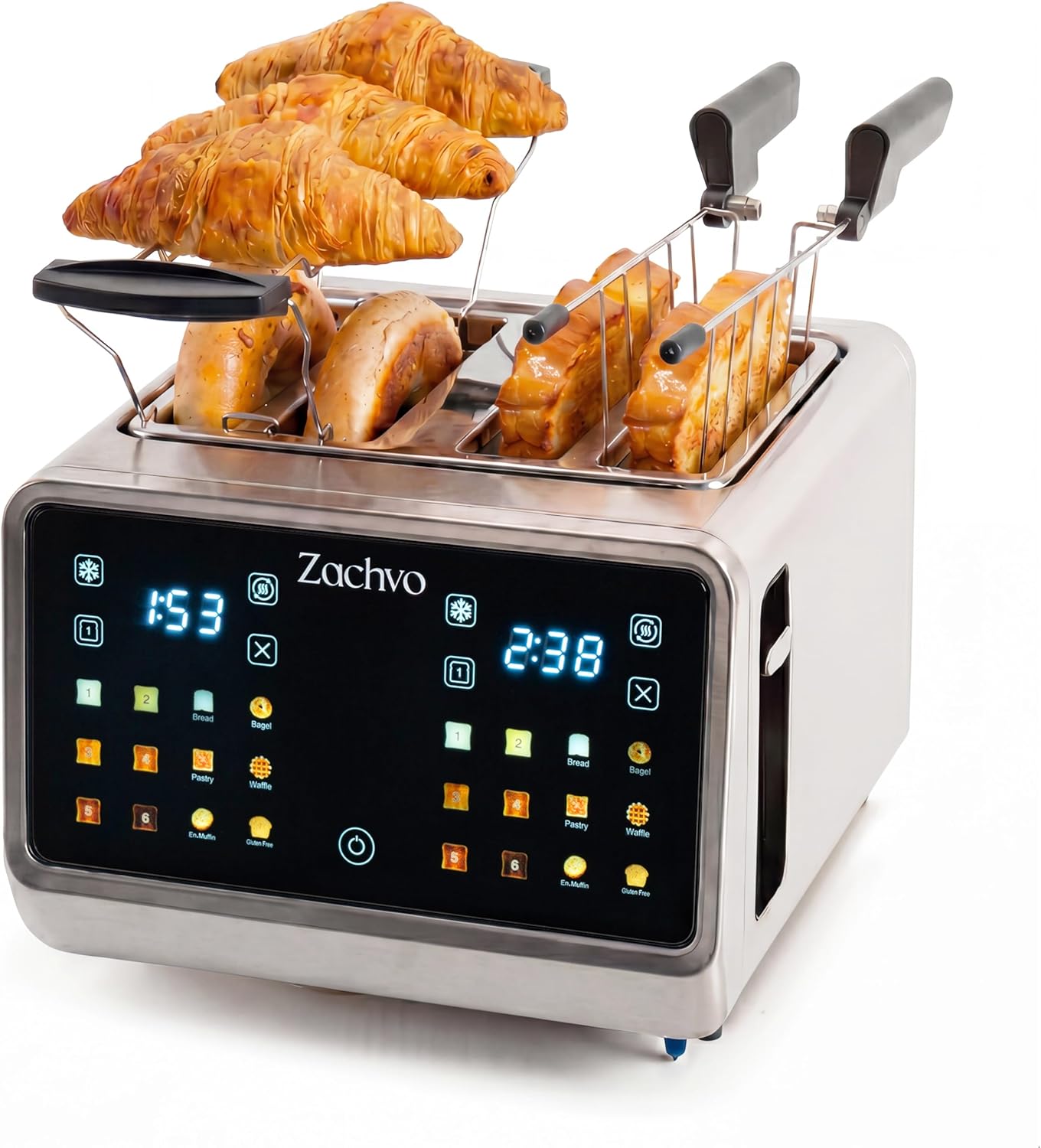 Toaster für 4 Scheiben Edelstahl mit Touch