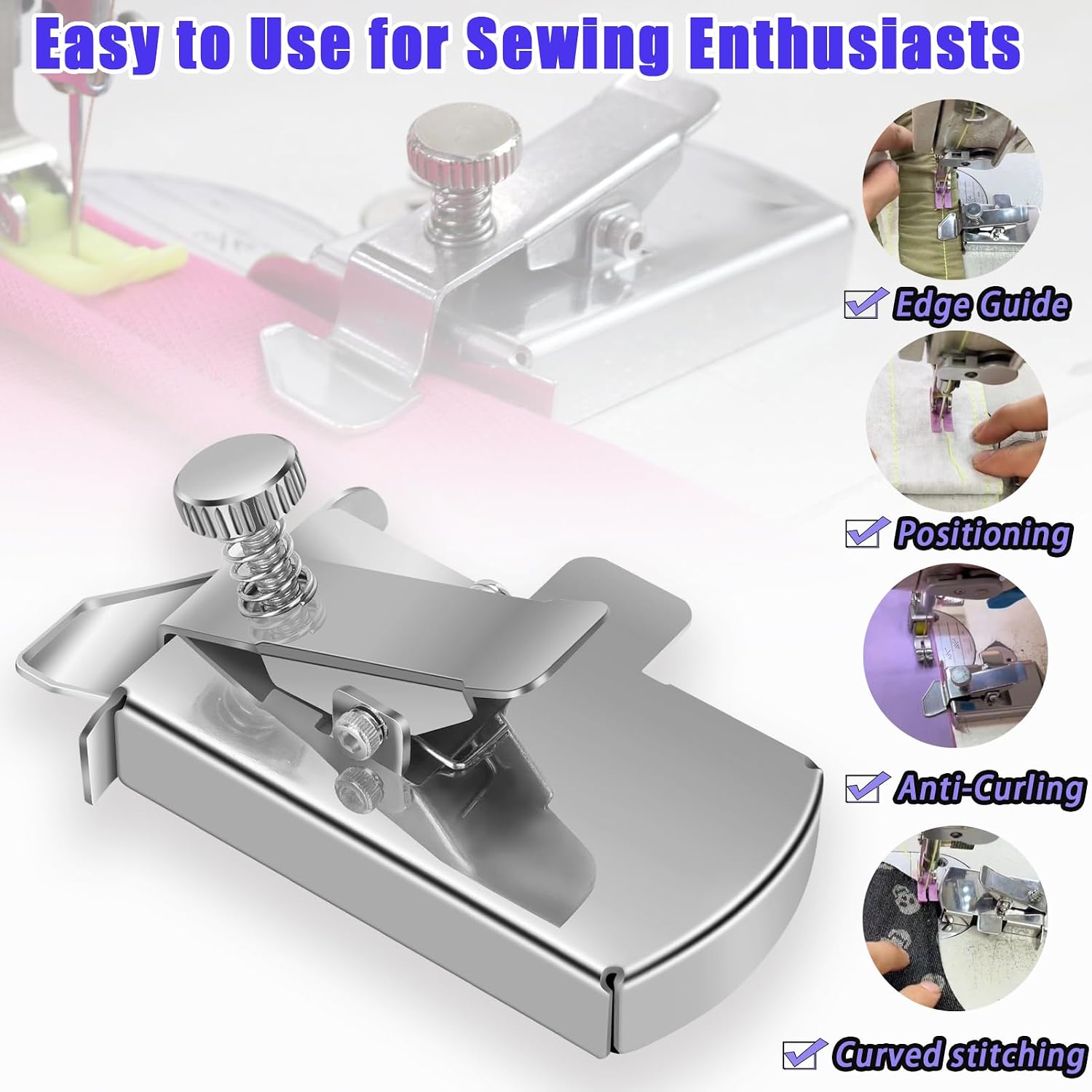 Thumbnail 2 de BREXFIRE SG-01 Magnetic Seam Guide for Sewing Machines, Stainless Steel