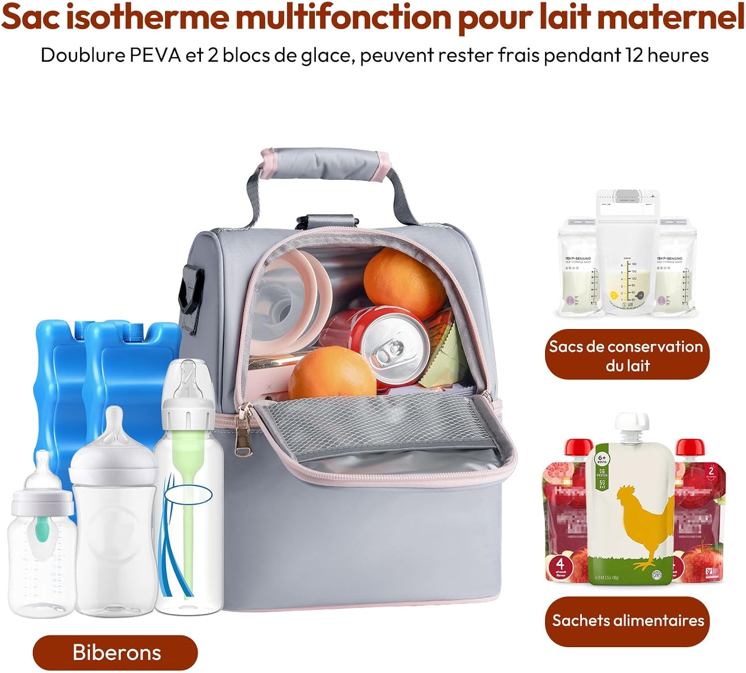 Detalle 2 de NCVI Sac isotherme pour biberon 6 biberons