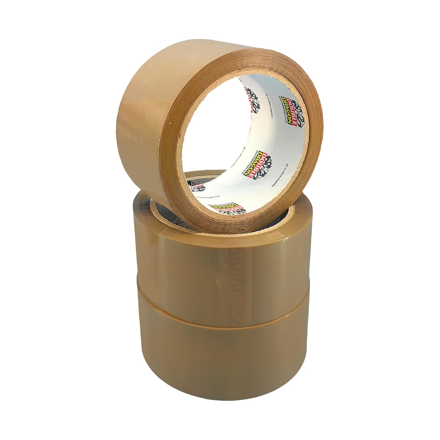 Double Dragon Brown Packing Tape – 48mm x 66m (3 Rolls) for Heavy-Duty Parcel Sealing