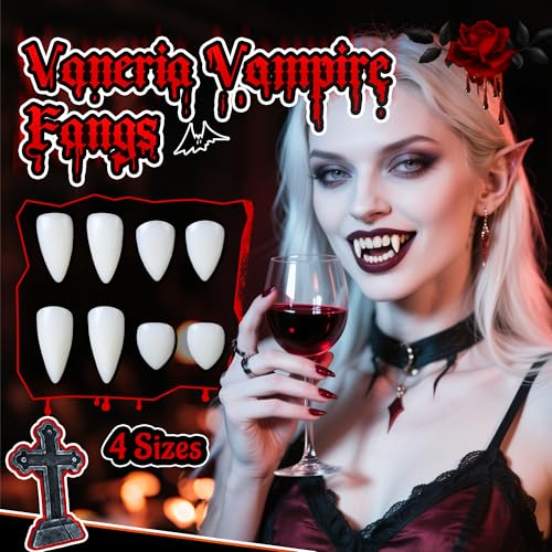 Thumbnail 7 de VANERIA Crocs de vampire pour cosplay en PVC, 4 tailles avec adhésif