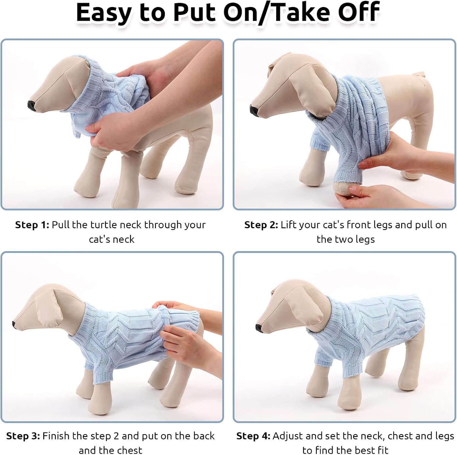 Thumbnail 5 de CITÉTOILE Katzenpullover Wärme für haarlose Katzen