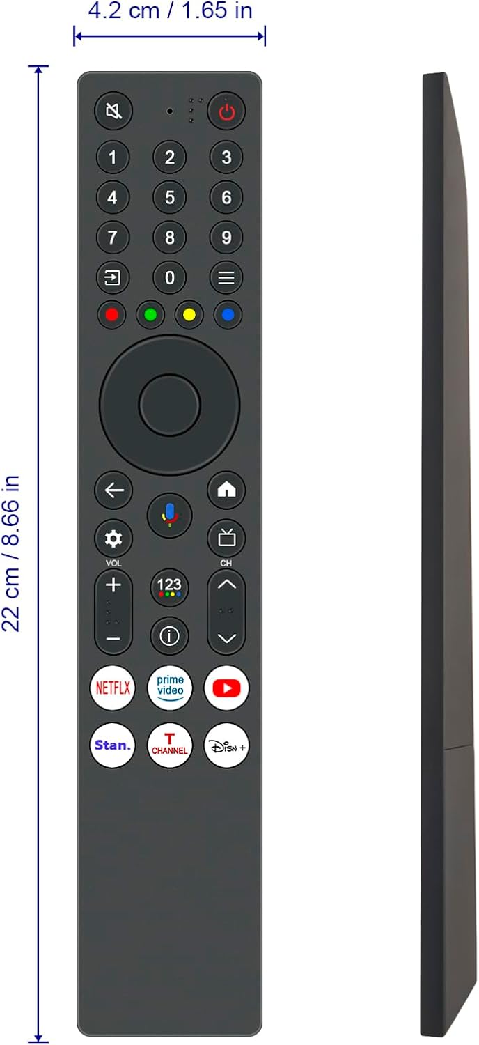 Detalle de VINABTY Replacement RC833A Voice Remote for TCL 55T8C-UK, 65T8C-UK, 75T8C-UK, 85T8C-UK, 55Q6C-UK, 55C6KS-UK, 55Q7C-UK, 55V6C-UK MiniLED TV