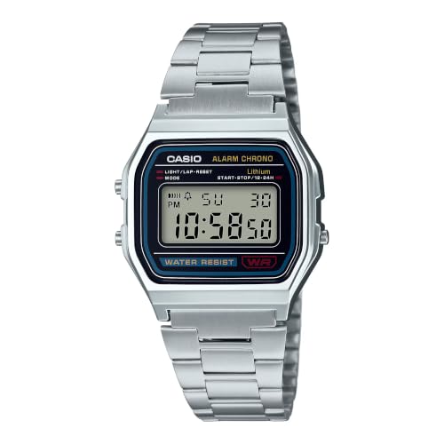 Detalle de Casio Orologio da Uomo Digitale A158WEA-1EF: cinturino in acciaio inox, stile versatile