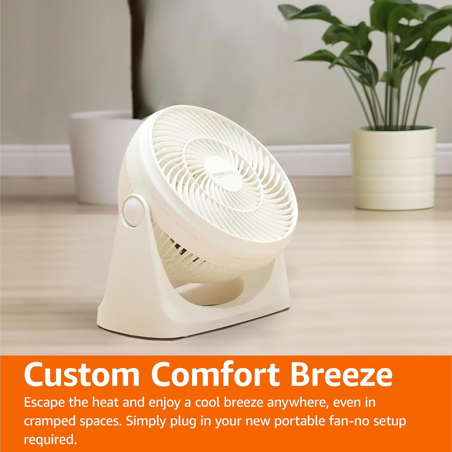 Detalle de Amazon Basics Portable Desk Fan, 7-Inch Quiet Operation, 3 Speed Settings