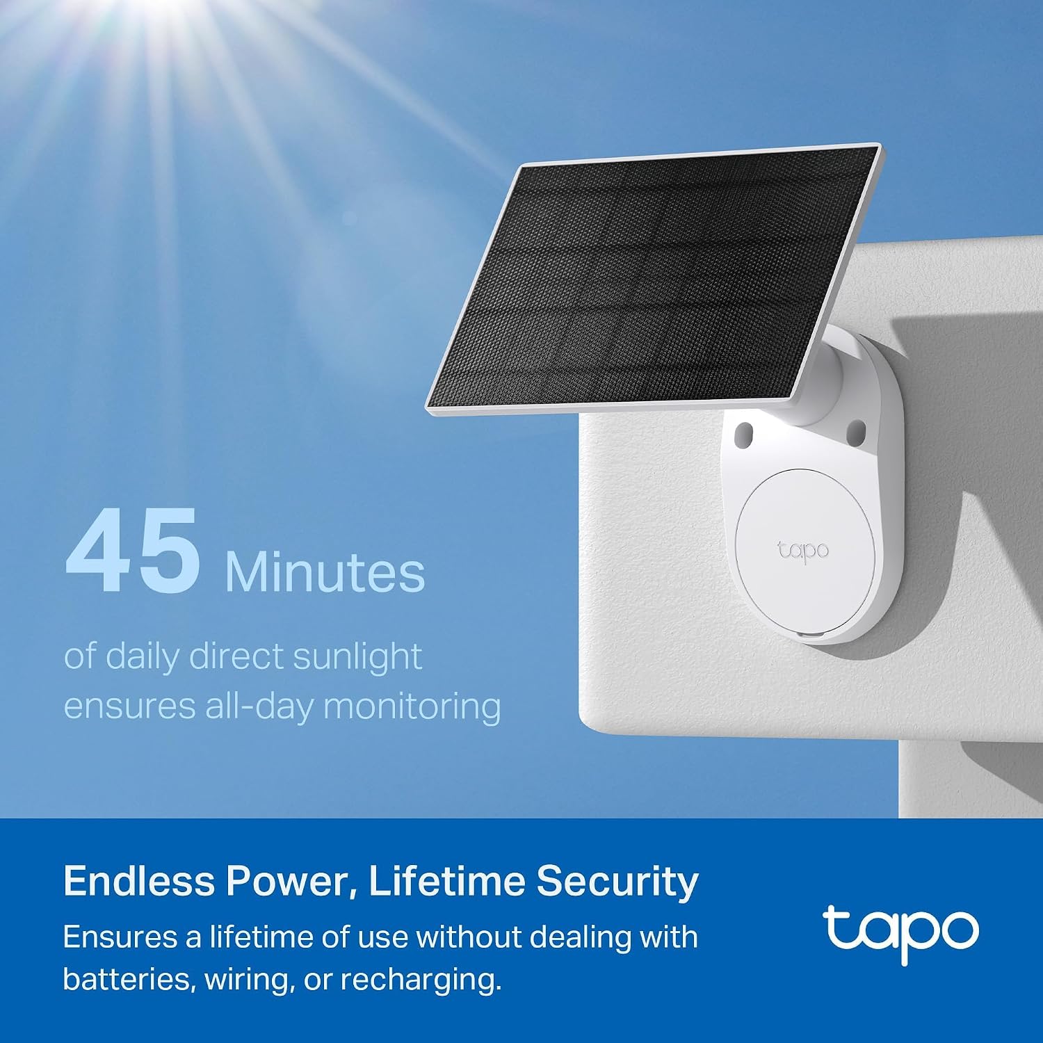 Detalle de Tapo TC82 2K 3MP Battery Solar Security Camera