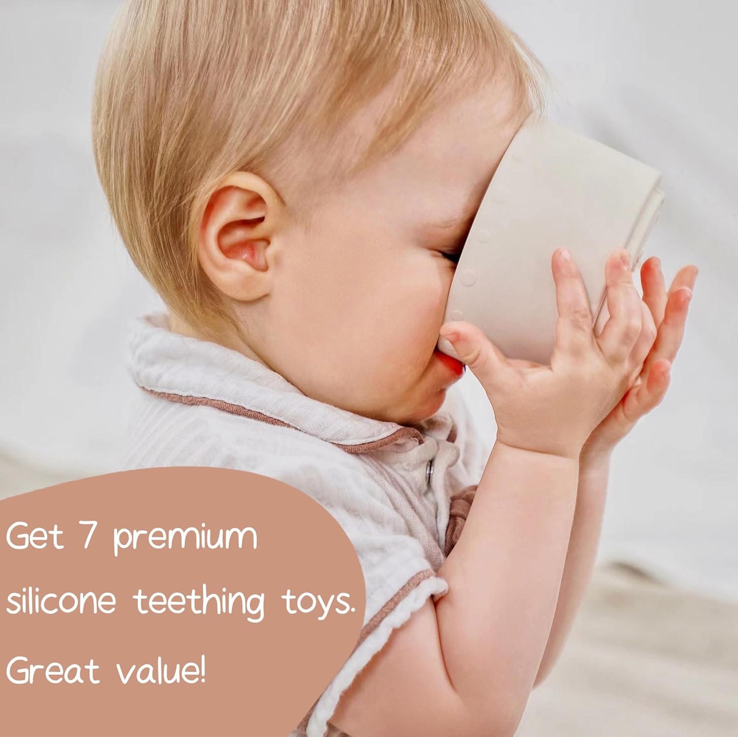 Thumbnail 6 de Moonkie Baby 7-Piece Silicone Stacking Cups & Teether Set (7 months+)