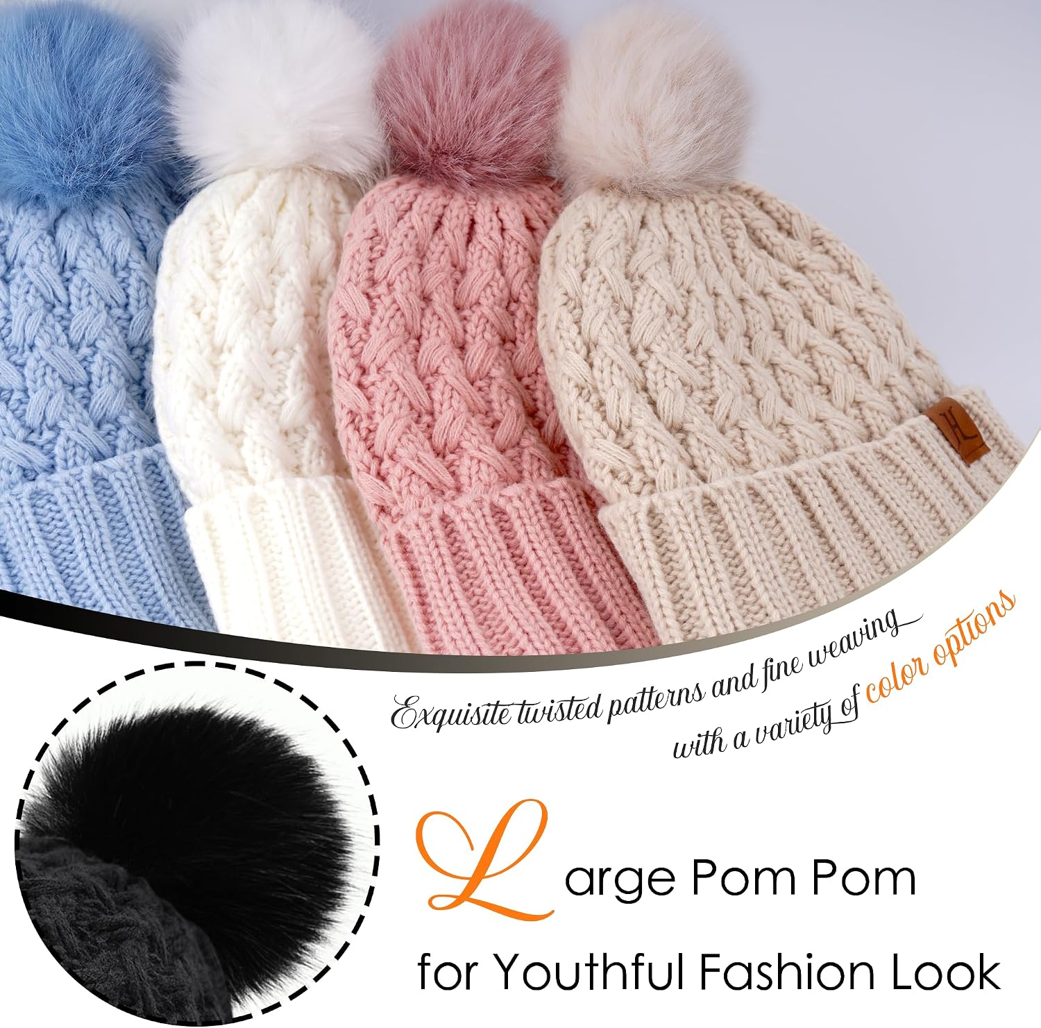 Thumbnail 2 de Bequemer Laden Bonnet d'hiver Pompon 23cm đ
