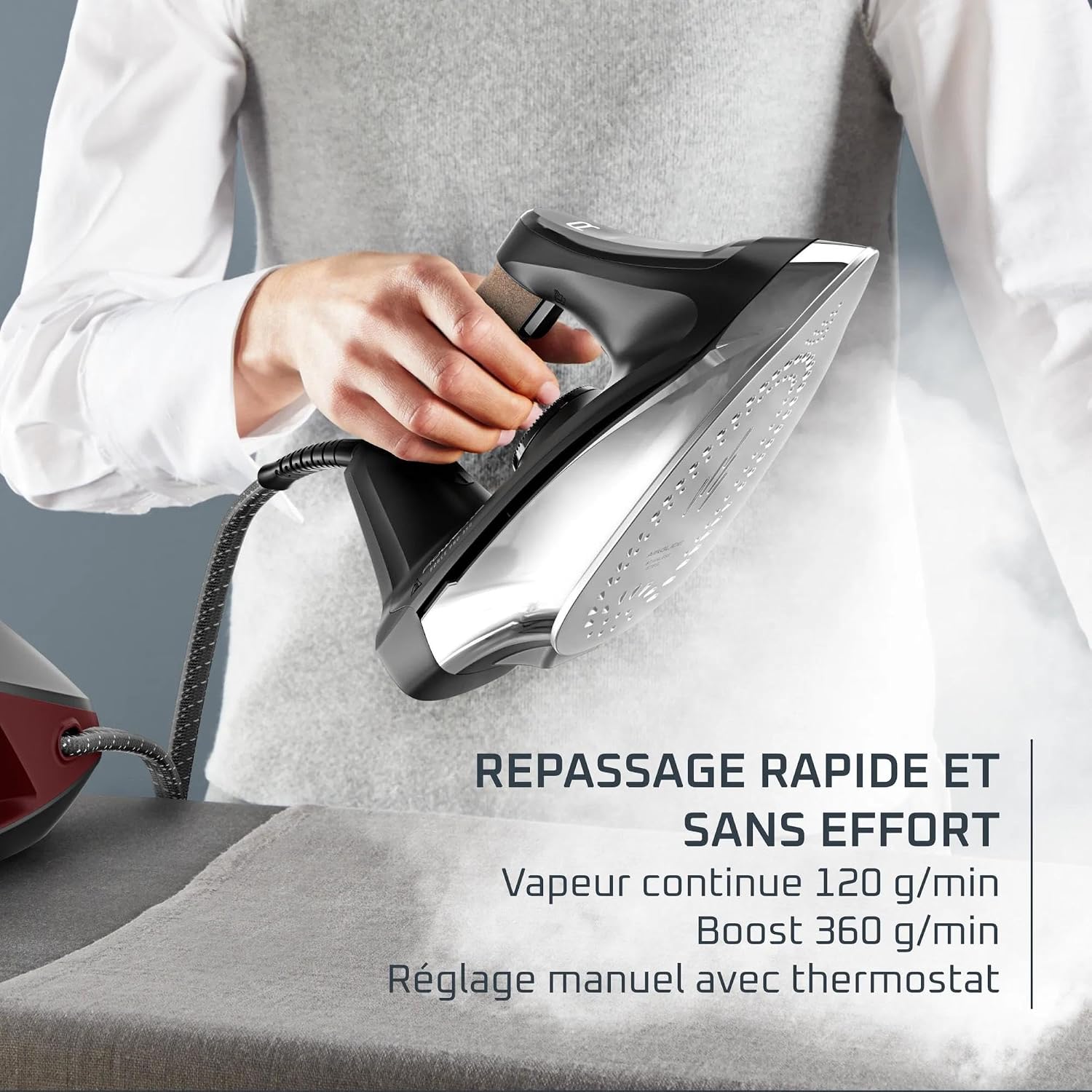 Detalle 2 de Rowenta Force Pro 350 Centrale vapeur : repassage rapide et efficace, 2400 W