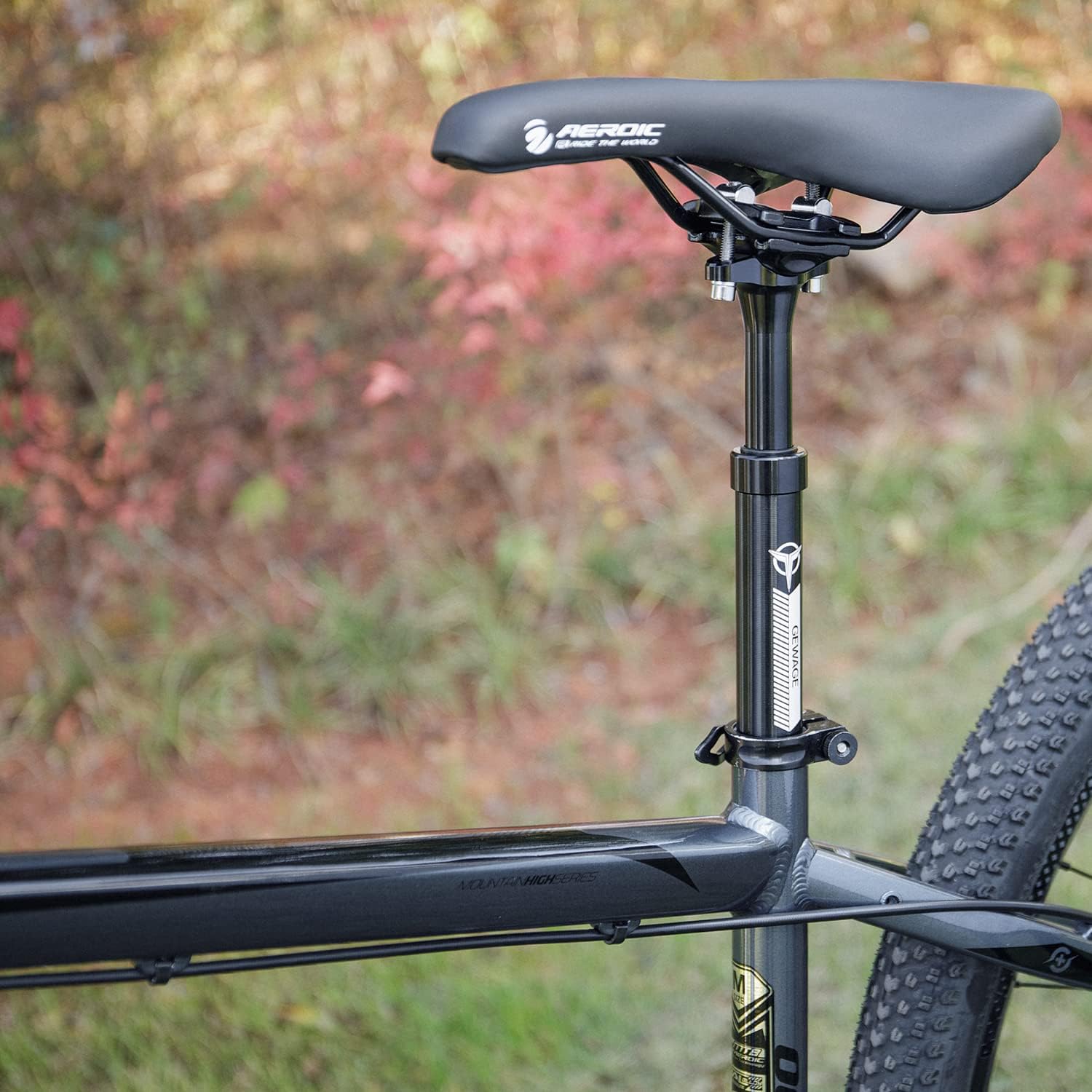 Thumbnail 1 de GEWAGE Tige de selle à ressort en aluminium 6061-T6 avec diamètre 31,6 mm (400 mm) pour MTB, course, BMX et eBike