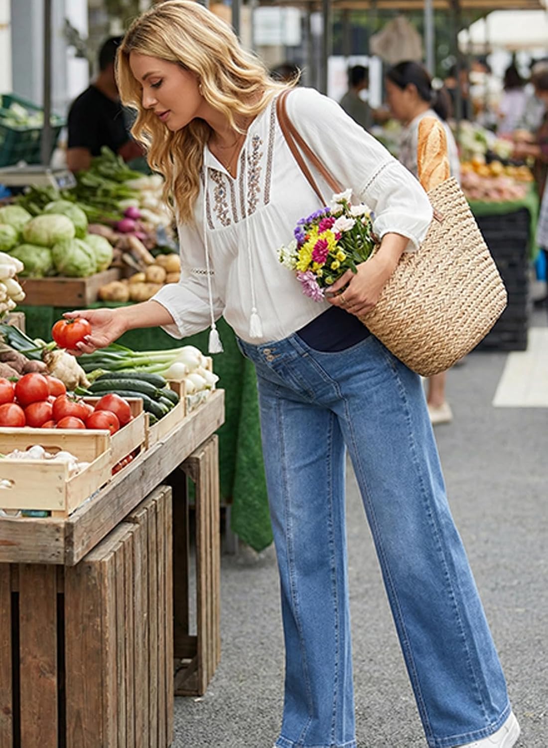 Detalle de BLENCOT Maternity Jeans Cotton Blend