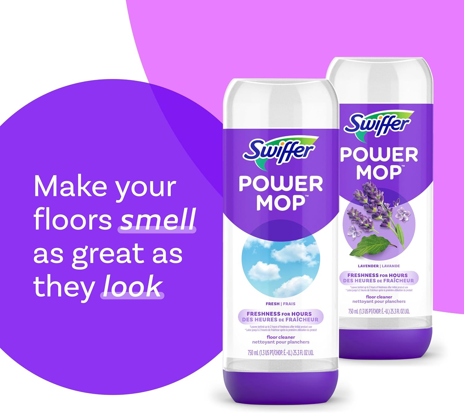 Thumbnail 4 de Swiffer PowerMop Liquid Floor Cleaner Refills – Fresh Scent (2 Bottles)